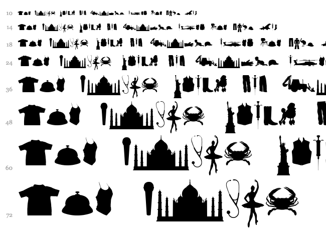 Mixed Silhouettes Free vol 3 font waterfall